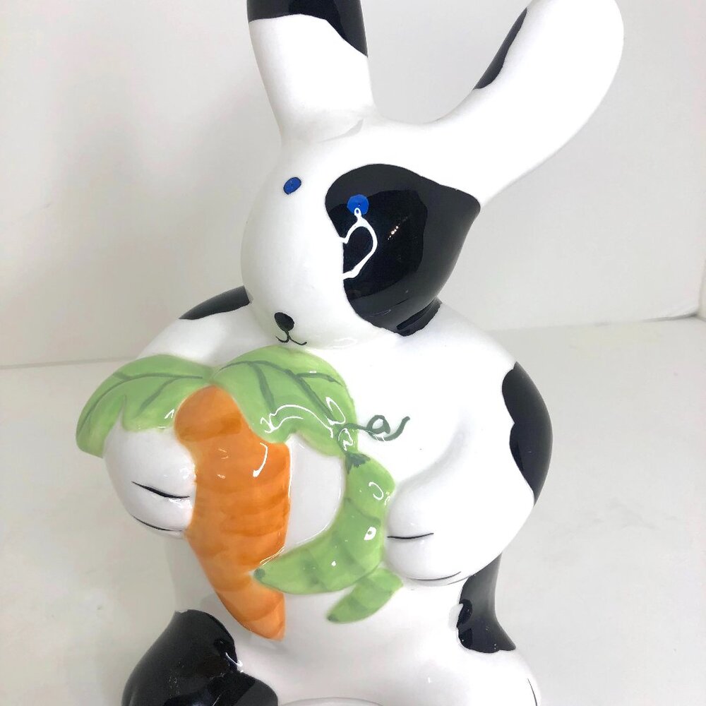 Dante's Design Group Handcrafted & Handpainted Vintage Bunny Rabbit Bank